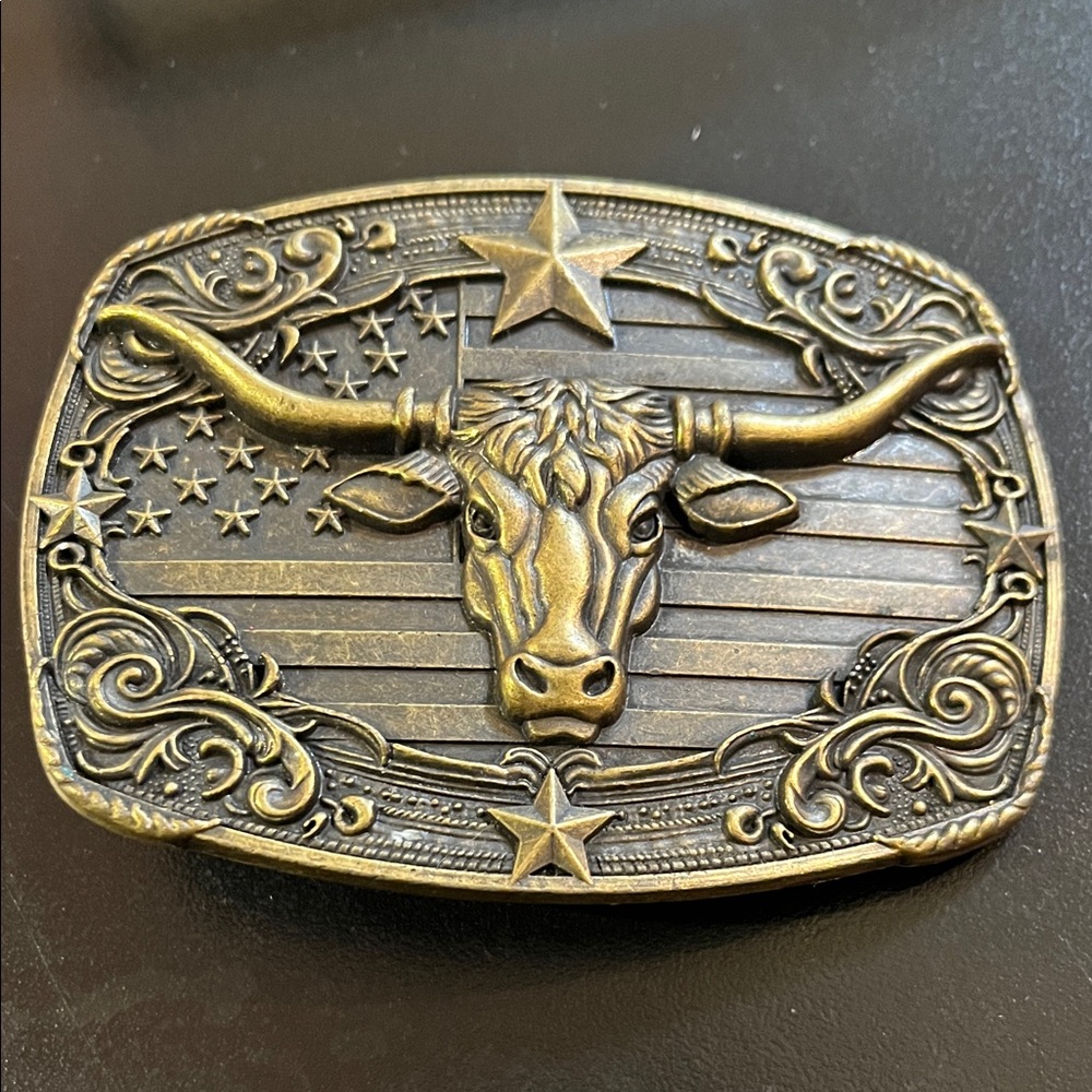 Western Bull Head Belt Buckle